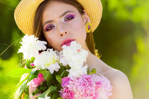 Amazing summer. Woman with fashion makeup. Natural beauty and spa therapy. Summer girl with long hair. Spring woman. Springtime and vacation. face and skincare. Travel in summer