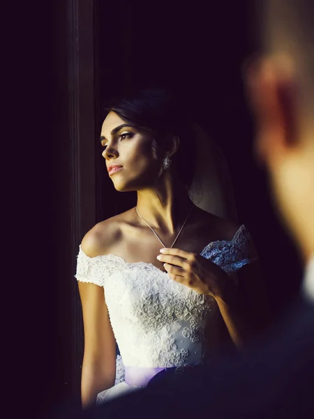 Pretty sexy bride — Stock Photo, Image