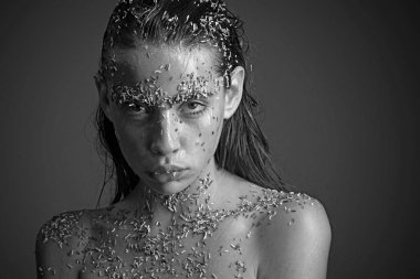 Diyet ve tatlı tatlı, Paskalya. Diyet ve sağlıklı cilt genç kadın