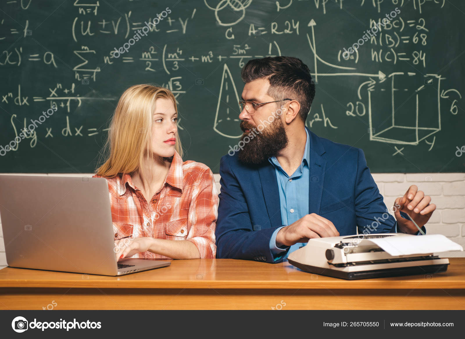 Teacher respects students. Science and education concept. Tutor. Bearded tutor helping his student. Back to school and Education concept. Nerd funny student preparing for university exams. Stock Photo by © 265705550 Teacher respects students. Science and education concept. Tutor. Bearded tutor helping his student. Back to school and Education concept. Nerd funny student preparing for university exams. Stock Photo by © 265705550