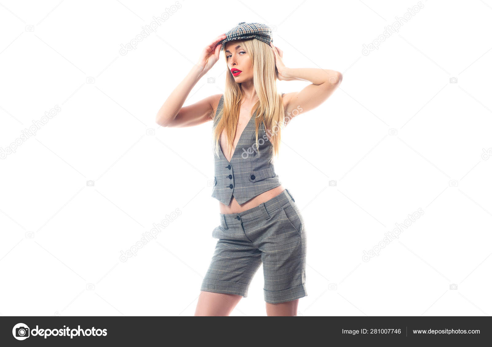 Masculine Clothes In Her Wardrobe Girl In Formal Clothes Suit