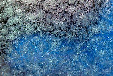 Buz yüzeyinin güzel dokusu. Makro çekimi.
