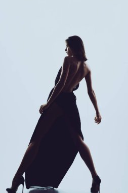 Zarif dans kadınları. Seksi sıcak genç kadın dans. Moda.