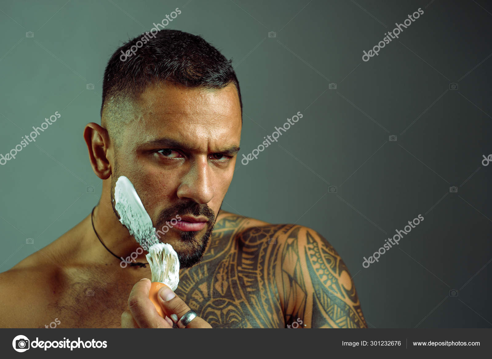 Handsome bearded man. Latin man Shaving. Beard styling cut. Ideas ...