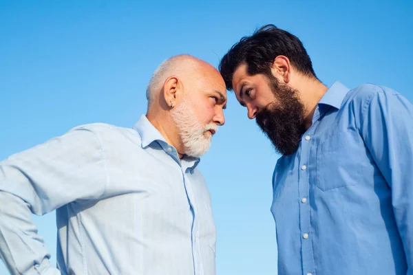 Retirement parent. Male multi generation portrait. Aged father. Family tradition. Fathers day. Fatherhood. — Stock Photo, Image