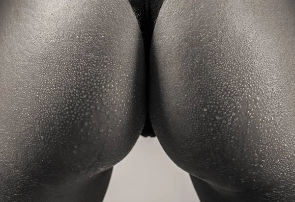 Rabo de biquíni. Fechar bunda fêmea em calcinha. Grandes mulheres arenosas sensuais nádegas. Rabo de luxo. Grandes nádegas . — Fotografia de Stock