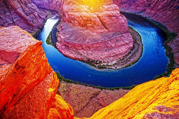 Red rock canyon estrada vista panorâmica . — Fotografia de Stock