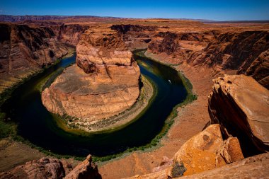 Seyahat yaşam tarzı başarı motivasyon konsepti. Colorado Nehri. Kanyon.