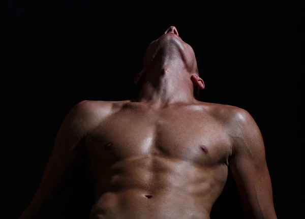 Sensual sexy gay. Hombre desnudo torso desnudo. — Foto de Stock