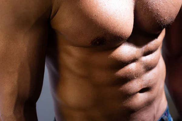 Bare torso of muscular man. — Stock Photo, Image