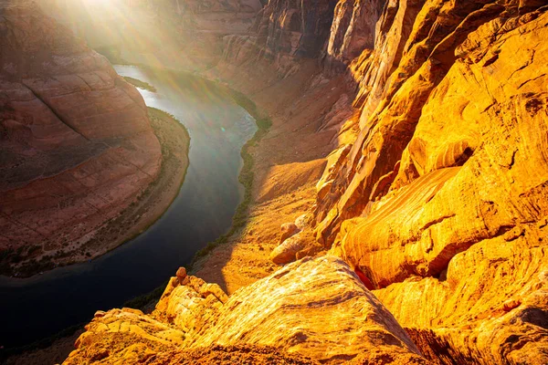 Arizona Horseshoe Bend of Colorado River no Grand Canyon. — Fotografia de Stock