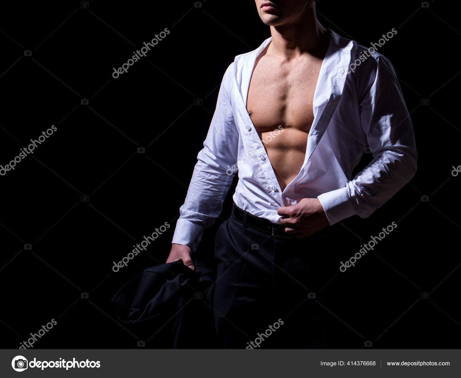 Male body undress