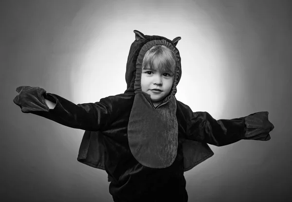 Маленький милый мальчик в костюмах карнавала Хэллоувена. Хэллоуин украшения и страшная концепция. Хэллоуин. 31 октября. — стоковое фото