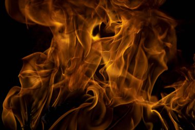 Ateş, yanan alev. Büyük yanan ateş.