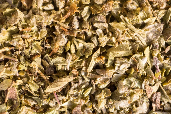 Kuru kekik yaprakları sonbahar mevsimi renklerini kapatır 