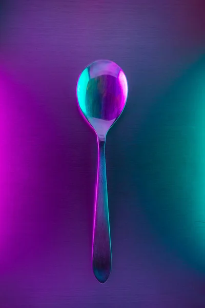 Metal kaşık restoran konsepti. 