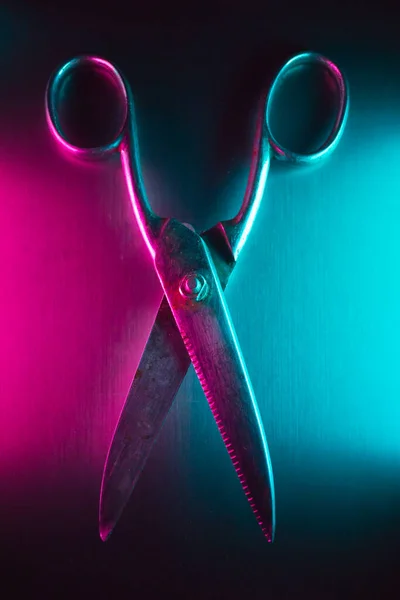 Metal Scissors Hairdressing Concept — Stock Photo, Image