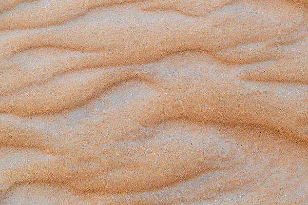Close Van Golf Zandduinen Patroon Desert Zand Achtergrond Textuur — Stockfoto