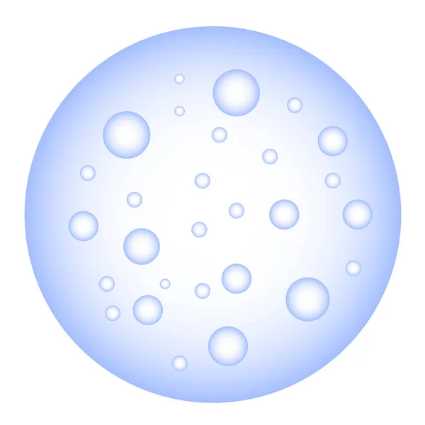 Vektorillustration Eines Abstrakten Hintergrundes Blauer Blasen — Stockvektor