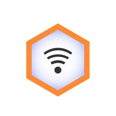 Wi-fi logosunun vektör illüstrasyonuName .