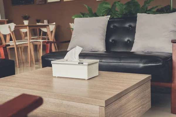 Caja Pañuelos Poner Una Mesa Café — Foto de Stock