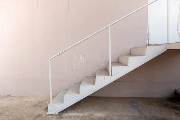 Escadas Aço Fora Edifício — Fotografia de Stock