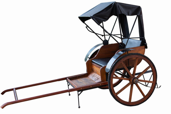 рикши изолированы на белом фоне
