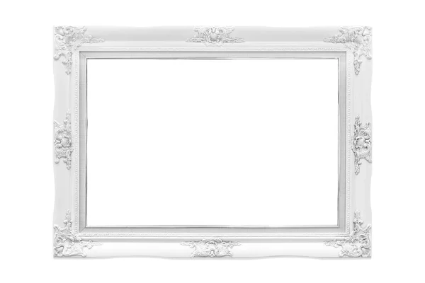 Quadro Madeira Branca Isolado Fundo Branco — Fotografia de Stock