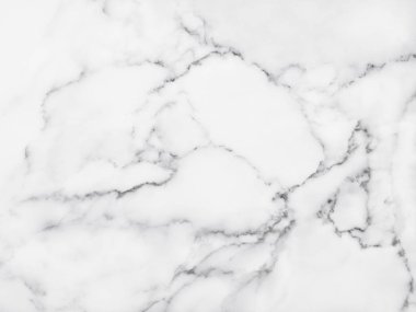 Arkaplan veya tasarım sanatı için doğal desenli beyaz mermer dokusu.