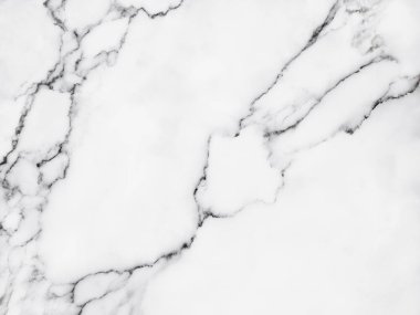 Arkaplan veya tasarım sanatı için doğal desenli beyaz mermer dokusu.