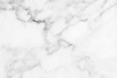 Arkaplan veya tasarım sanatı için doğal desenli beyaz mermer dokusu.