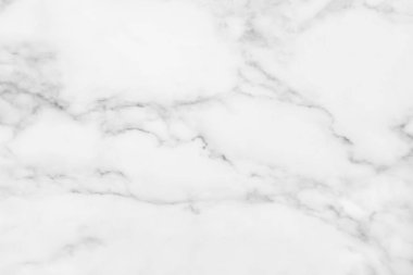 Arkaplan veya tasarım sanatı için doğal desenli beyaz mermer dokusu.