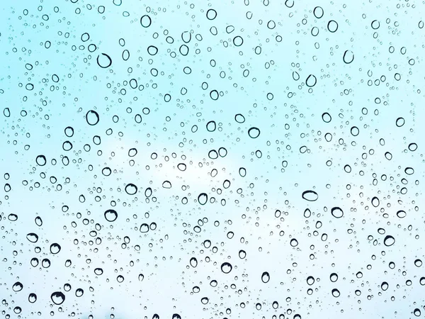 Goutte Eau Pluie Sur Fond Verre Fenêtre Style Ton Couleur — Photo