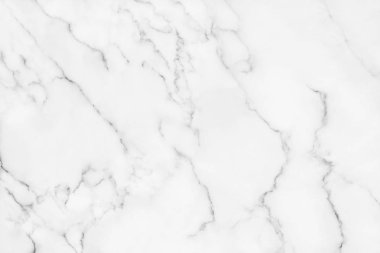 Arkaplan veya tasarım sanatı için doğal desenli beyaz mermer dokusu.