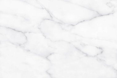 Arkaplan veya tasarım sanatı için doğal desenli beyaz mermer dokusu.