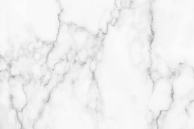 Arkaplan veya tasarım sanatı için doğal desenli beyaz mermer dokusu.