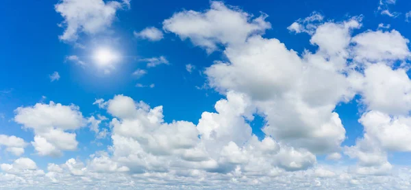Прекрасне Блакитне Небо Хмари Природний Фон — стокове фото