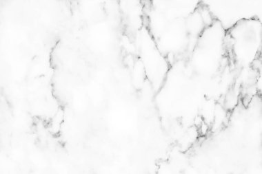 Arkaplan veya tasarım sanatı için doğal desenli beyaz mermer dokusu.