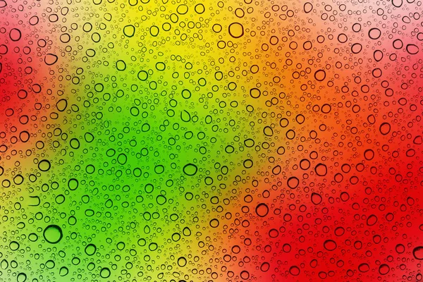 Deszcz Kropla Wody Tle Szkło Kolorowe Okna — Zdjęcie stockowe
