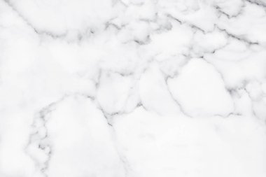 Arkaplan veya tasarım sanatı için doğal desenli beyaz mermer dokusu.