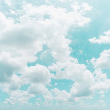Mavi gökyüzü arka plan - Vintage etkisi tarzı resimler bulut