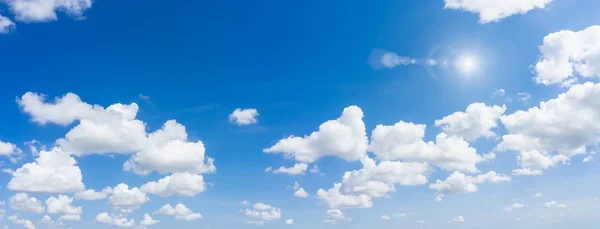 Панорамне Небо Хмарний Фон Панорамна Композиція Високій Роздільній Здатності — стокове фото