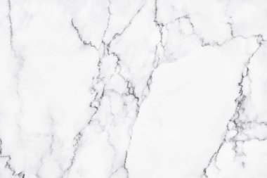 Arkaplan veya tasarım sanatı için doğal desenli beyaz mermer dokusu.