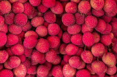 Taze kırmızı lychee meyve arka plan.