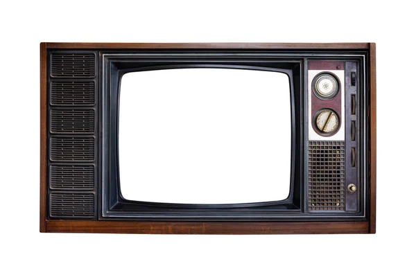 Televisión antigua sobre fondo blanco . —  Fotos de Stock
