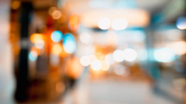 Bulanık görüntü iç alışveriş merkezi.