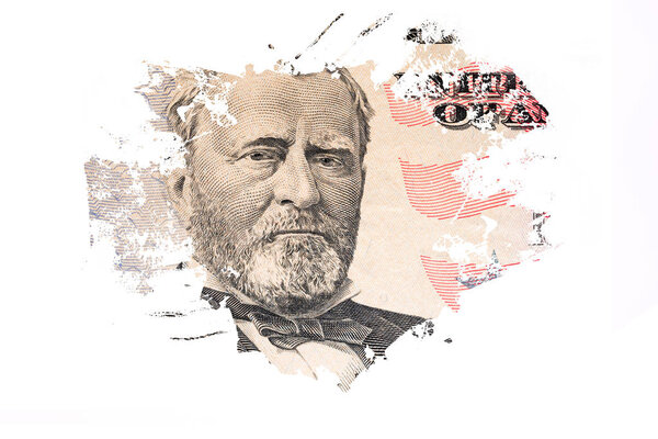 Крупный план новой купюры в 50 долларов
.