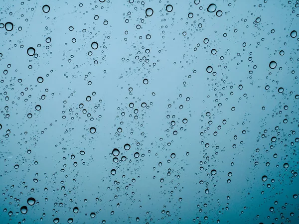 Gros Gouttes Pluie Sur Voiture Verre Pendant Saison Des Pluies — Photo