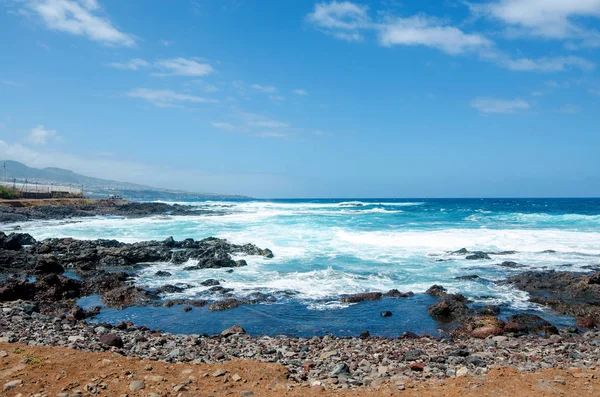 Beautiful landscape with ocean view. Punta Del Hidalgo, Tenerife, Canary Islands, Spain.