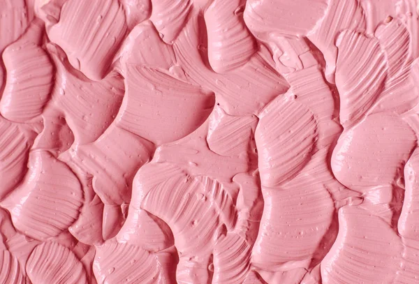 Weiche Rosa Kosmetische Tonerde Gesichtsmaske Creme Textur Nahaufnahme Selektiver Fokus — Stockfoto